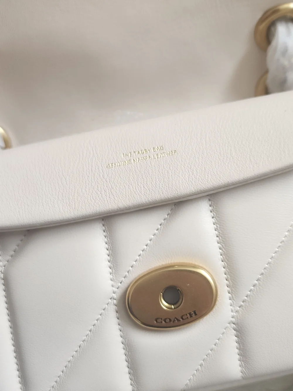Coach Tabby Shoulder Bag 20 in Cream with Gold Hardware / INVOICE available - Picture 5 of 11
